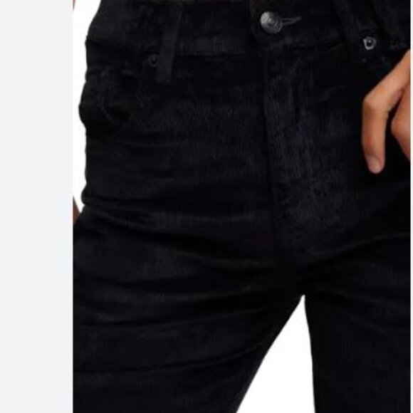 Free People Flocked Velvet - Textured Dark Blue Skinny Jeans EUC! - Picture 1 of 9